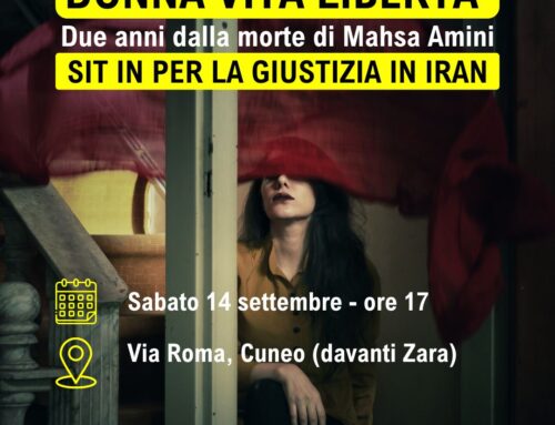 Sit-in in memoria del 2° anniversario della morte di Mahsa Jina Amini a Cuneo