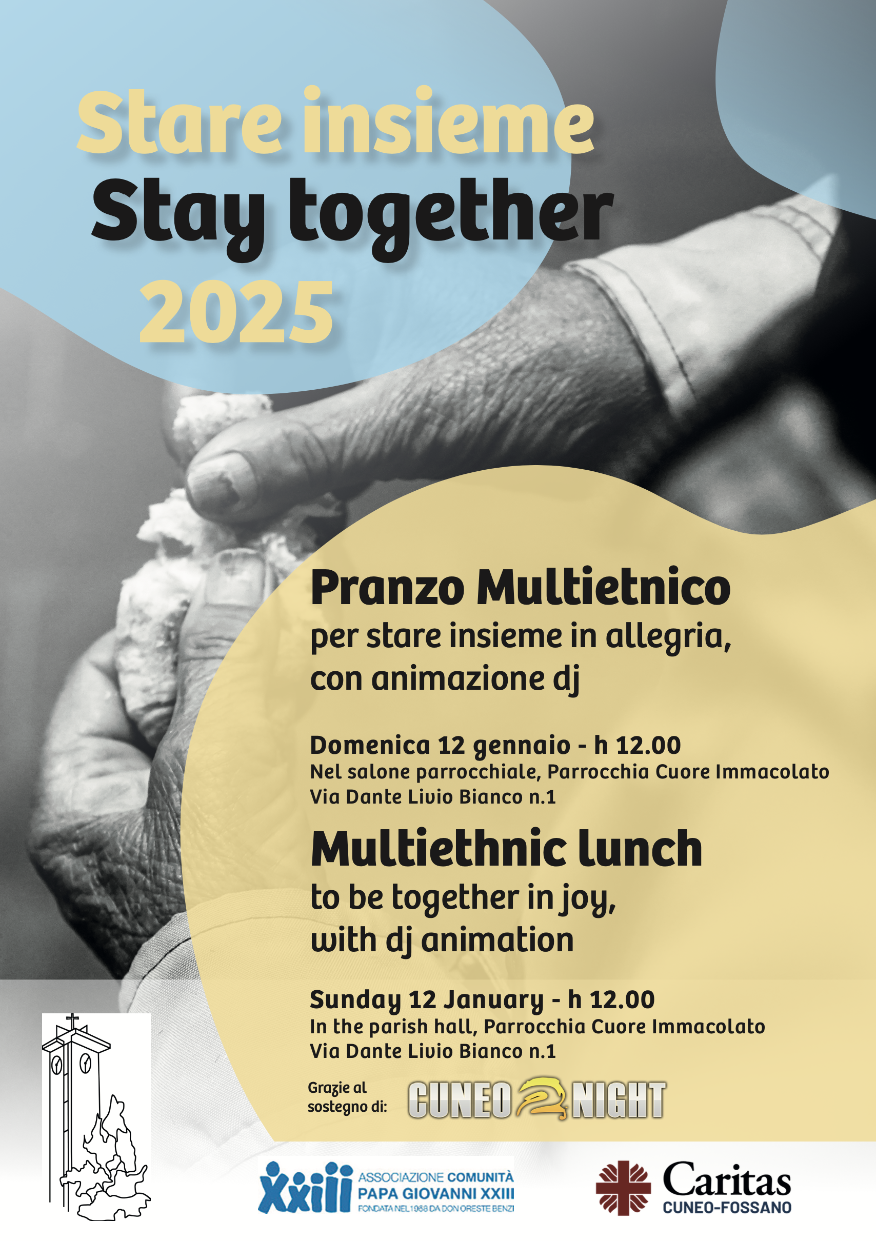 Pranzo Multietnico Caritas a Cuneo