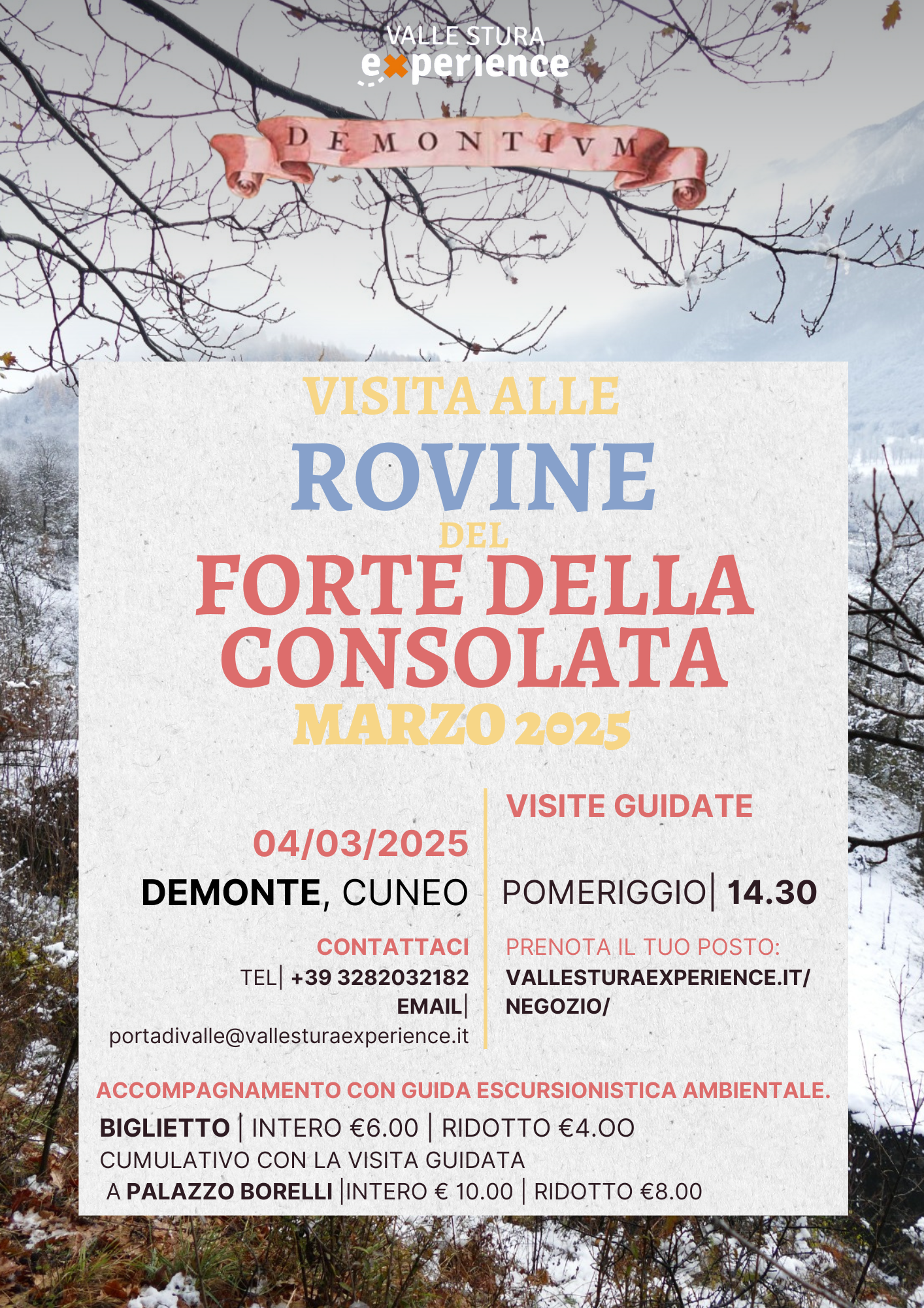 Visita guidata alle Rovine del Forte della Consolata - Demonte