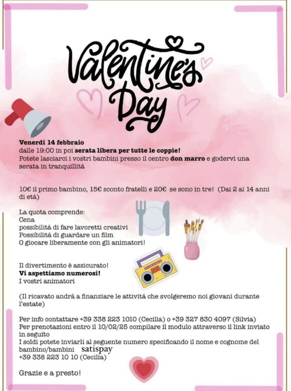 San Valentino al Centro incontri Don Marro